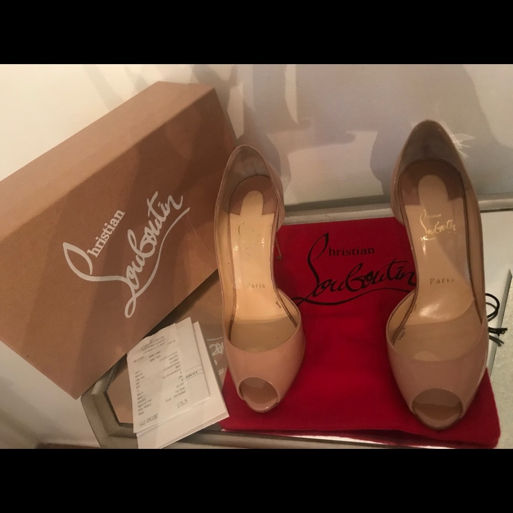 Christian Louboutin peep toe pumps